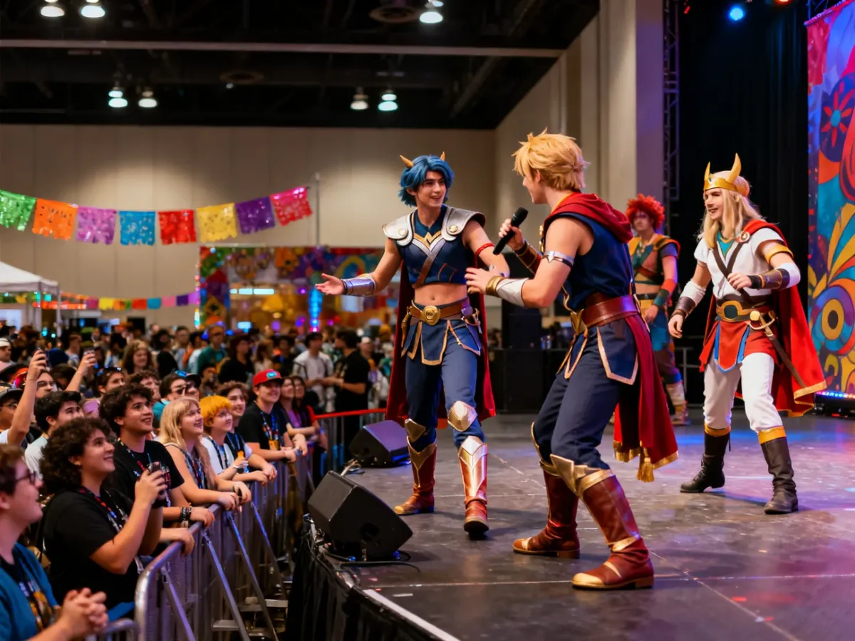 Cosplayowy występ sceniczny podczas konwentu