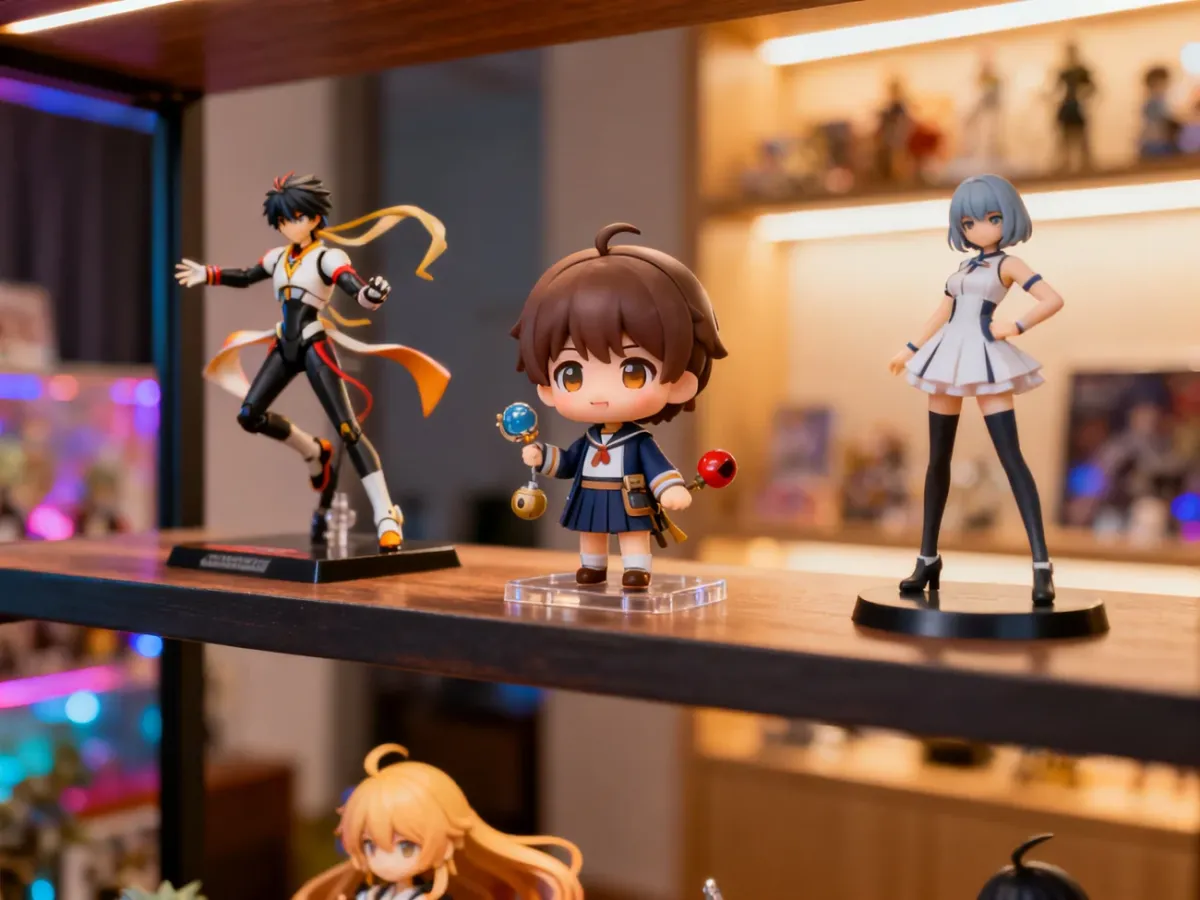 Kolekcja figurek Nendoroid, Figma i Pop Up Parade na półce