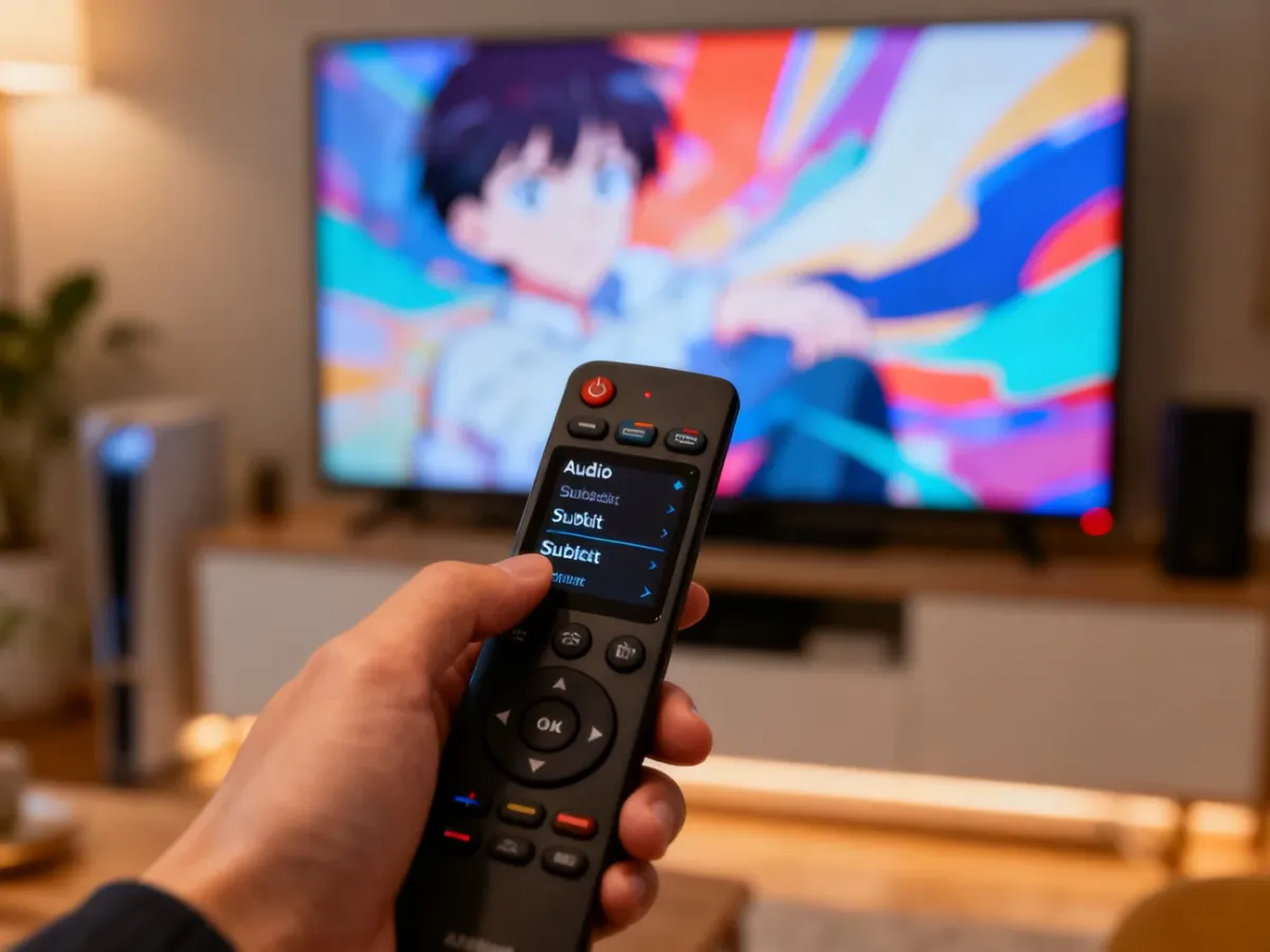 Wybór polskiej ścieżki audio w odtwarzaczu anime