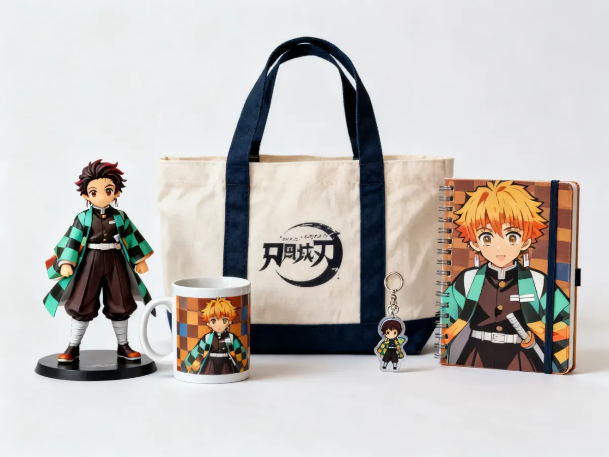 Kolekcja markowych gadżetów anime przeznaczonych do użytkowania i kolekcjonowania