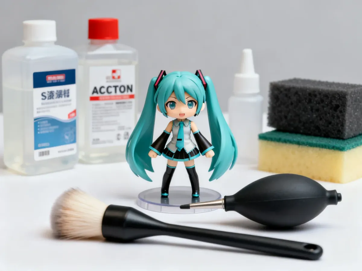 Figurka anime i niewłaściwe, szkodliwe środki do czyszczenia